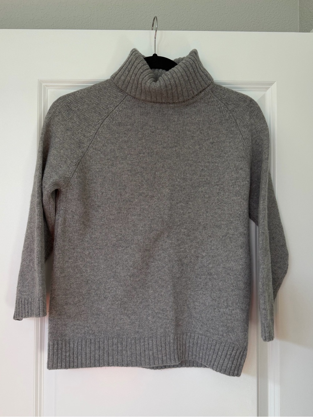 Lauren Ralph Lauren Gray Ribbed Turtleneck Sweater